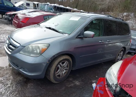 2007 Honda Odyssey Ex-L из США, поврежденный, VIN 5FNRL38767B080708